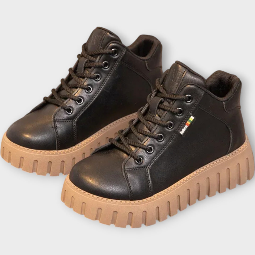 Urban Edge Leather Platform Sneakers
