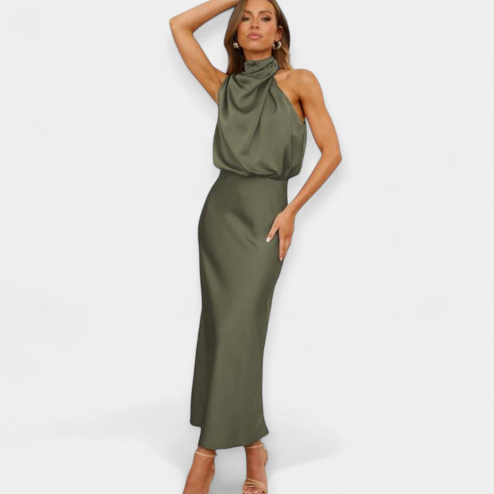 Maxi Dress with Off-Shoulder Design