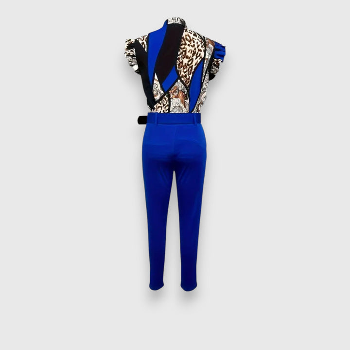 Two-Piece Set with Modern Leopard Print