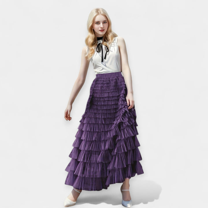 Elegant Tulle Skirt with Decorative Detail
