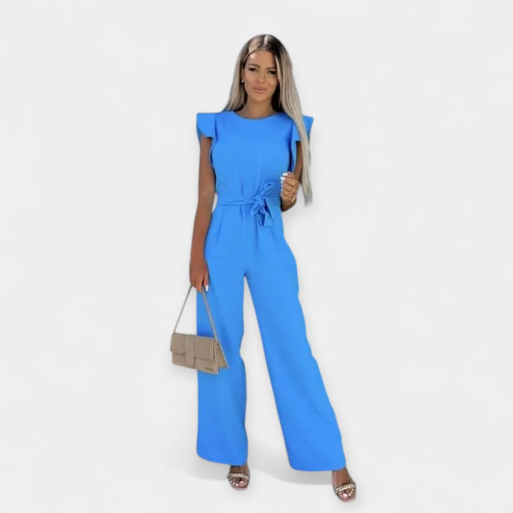 Full-Length Jumpsuit with Butterfly Sleeves