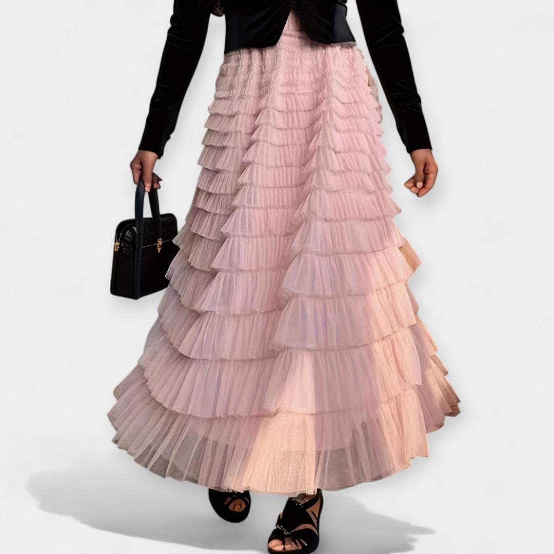 Elegant Tulle Skirt with Decorative Detail