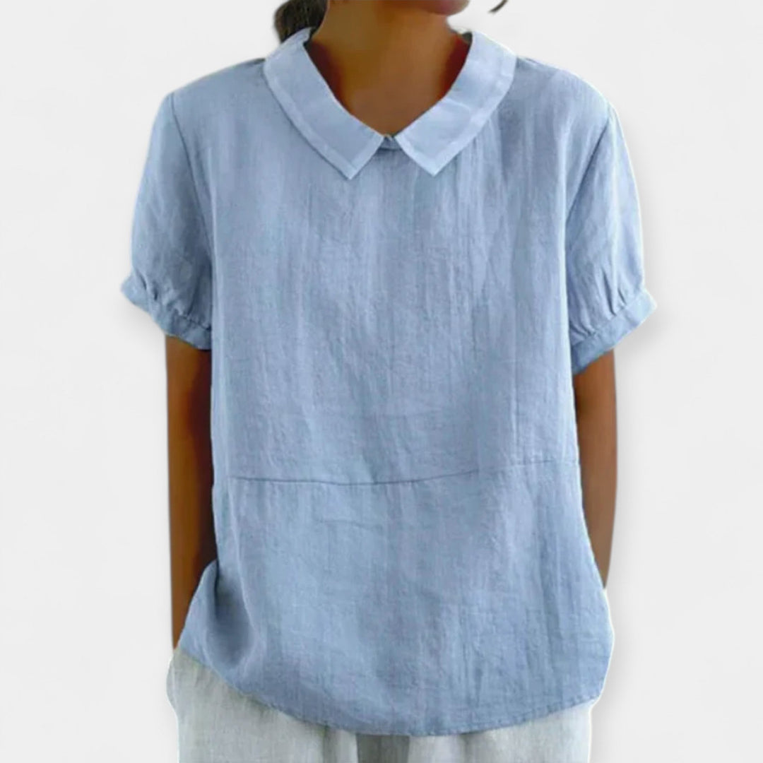 Cotton Blouse with Collar