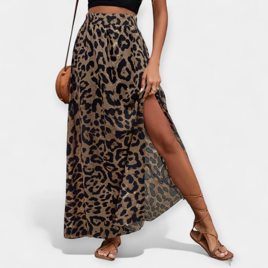 Leopard Midi Skirt