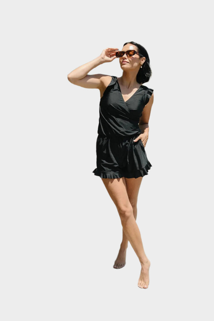 Swimsuit with Ruffles and Bust Support