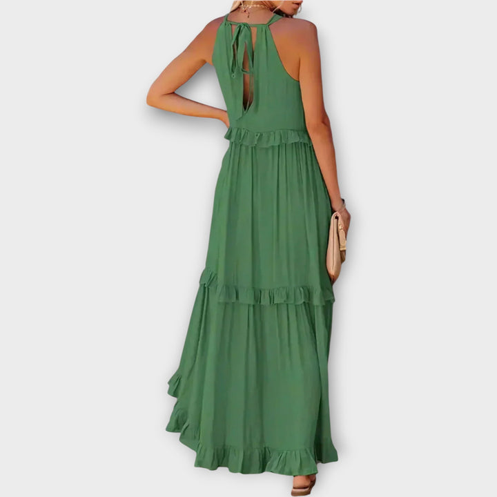 Dress with Thin Straps and Elegant Line