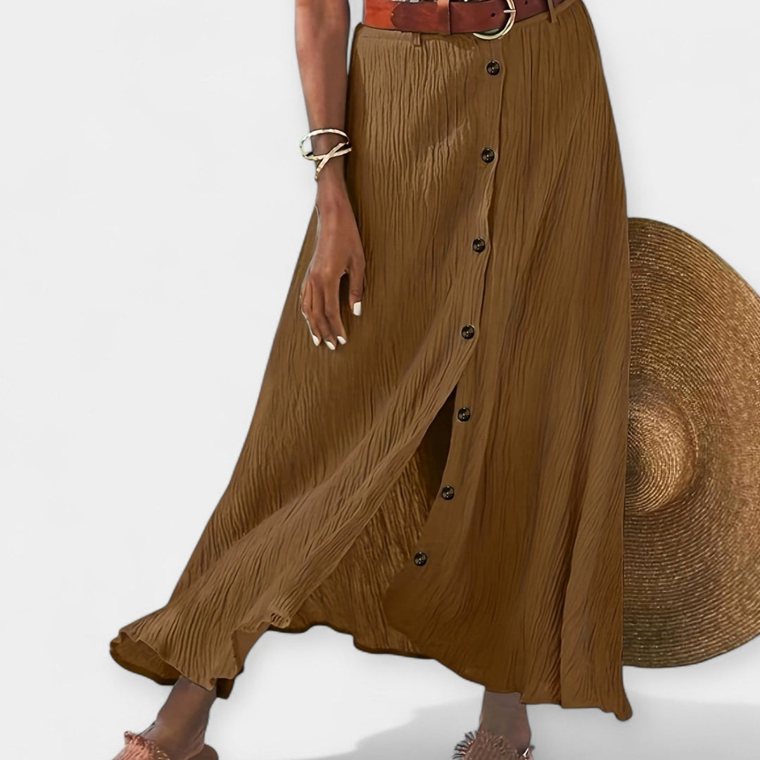 Sheer Midi Skirt with Slit