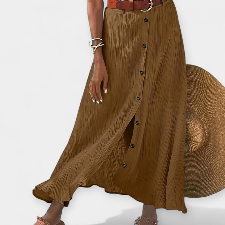 Sheer Midi Skirt with Slit