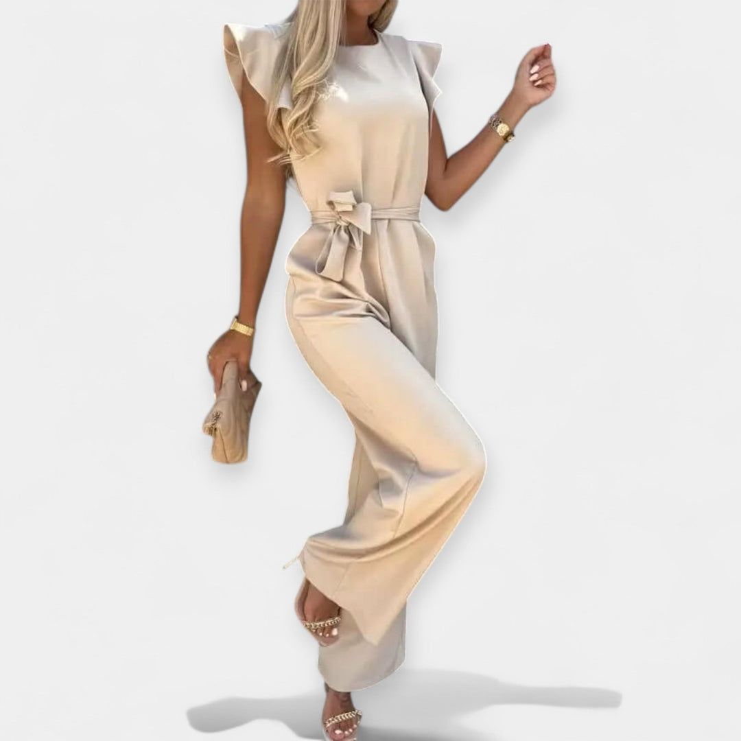 Full-Length Jumpsuit with Butterfly Sleeves
