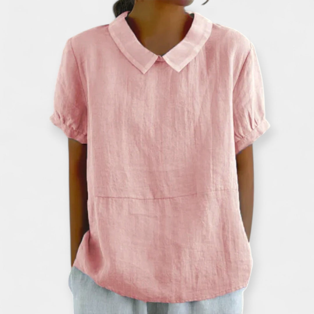 Cotton Blouse with Collar