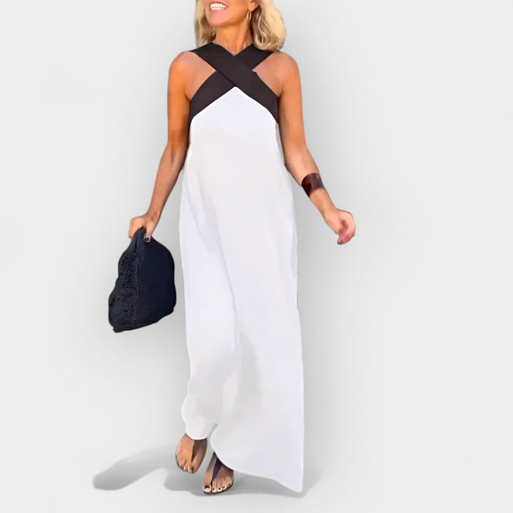 Airy Dress with Wrap Neckline