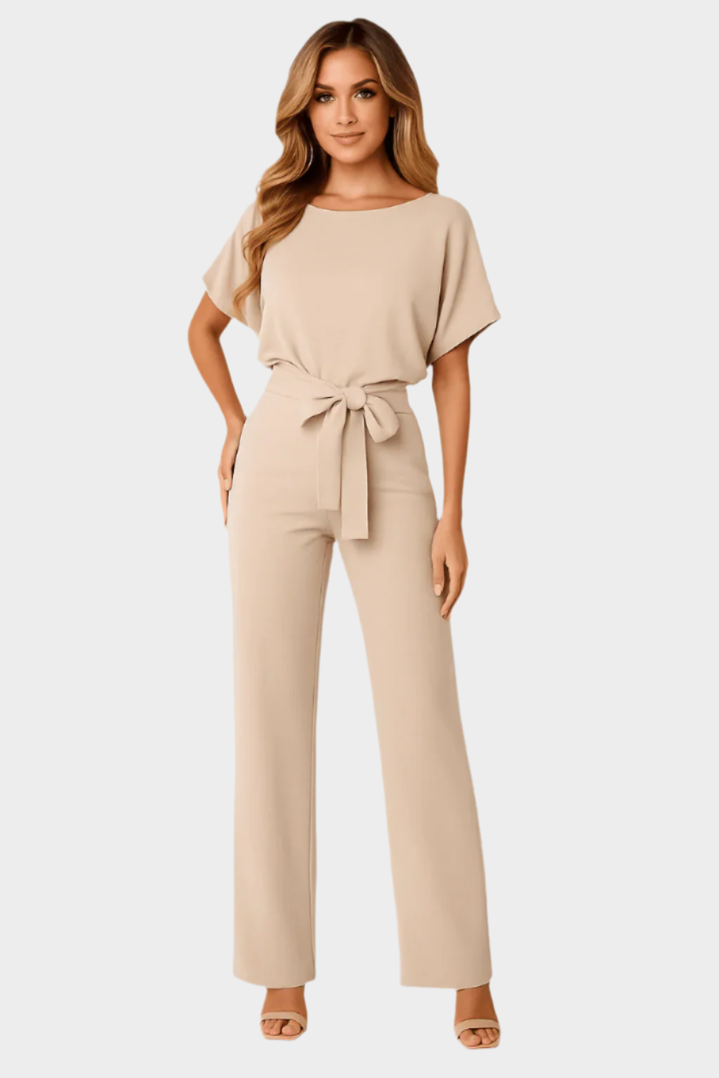 Full-Body Jumpsuit with Belt