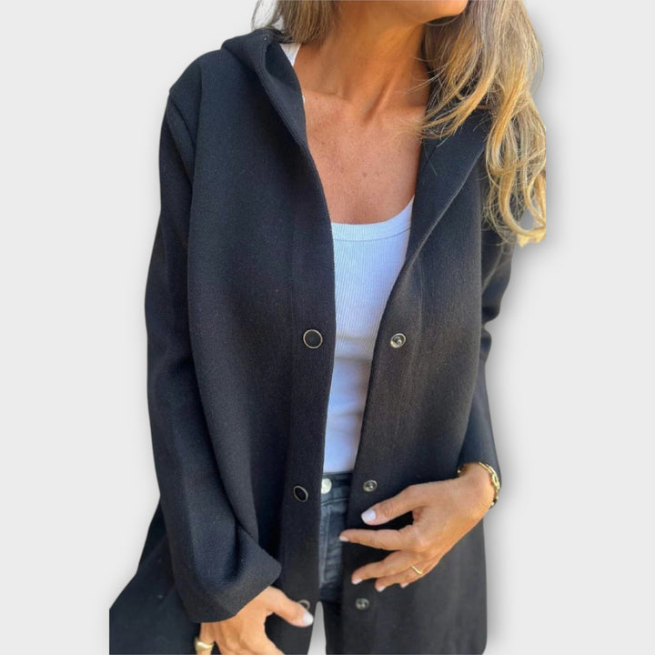 Casual Hooded Button-Up Jacket