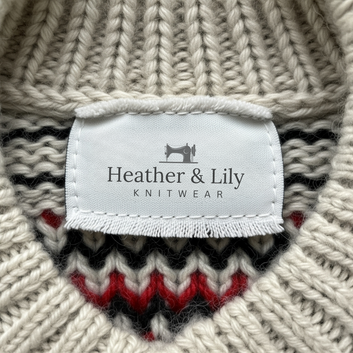 Knitted Blouse with Forest-Inspired Pattern
