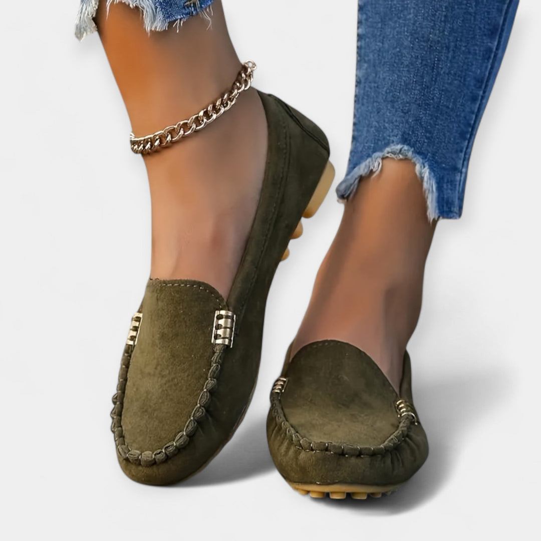 Loafers with Metallic Details