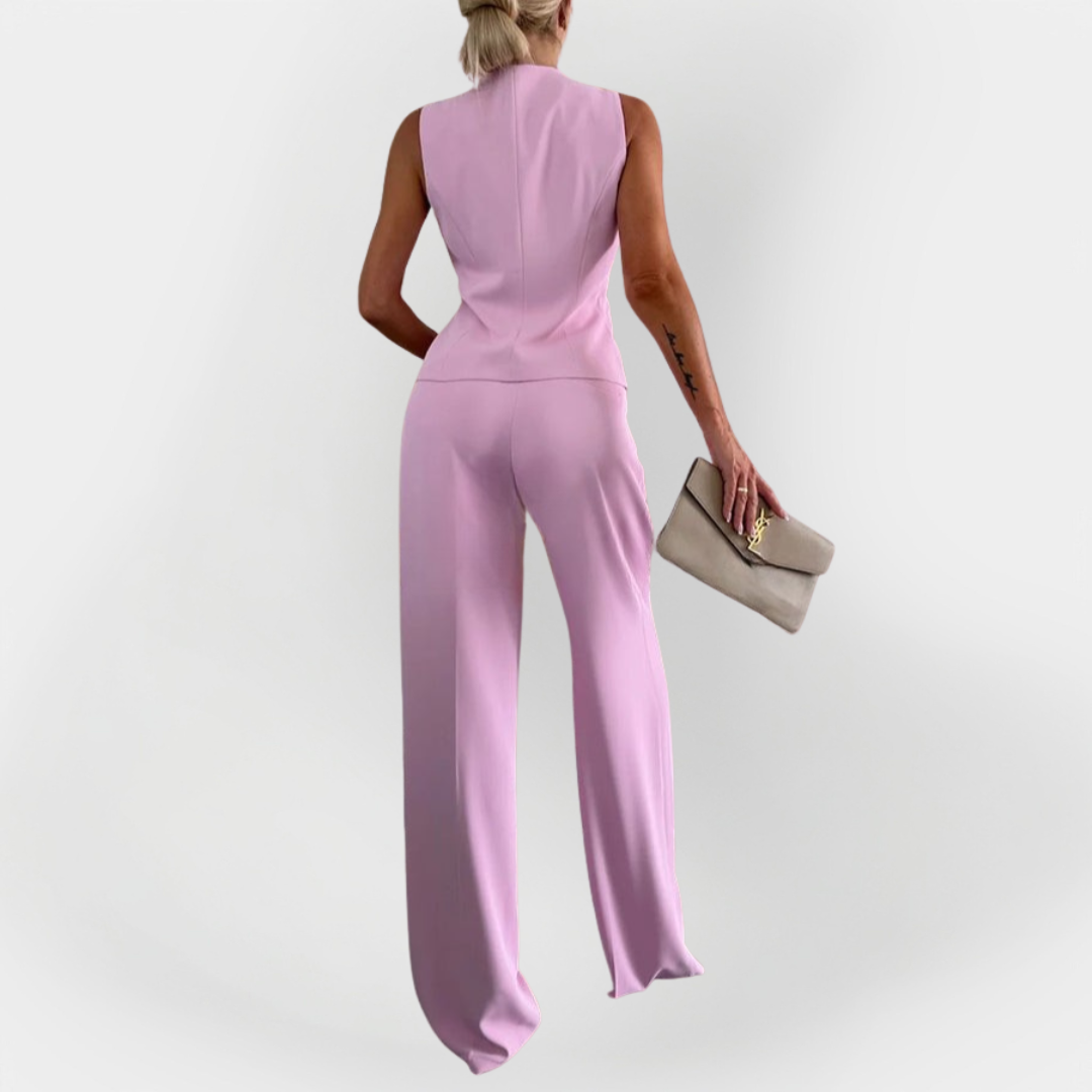 Elegant Pant Set with Sleeveless Top