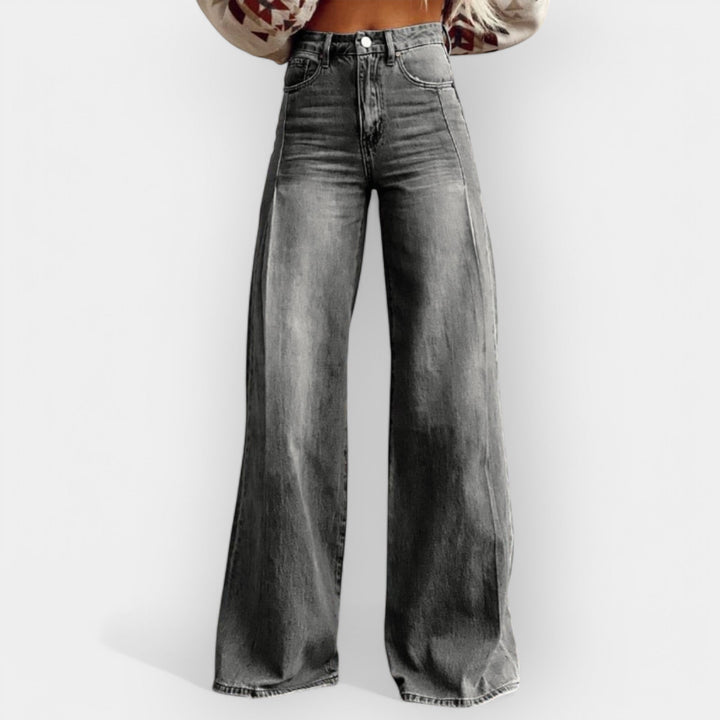 Wide Leg Pants with Flare Design