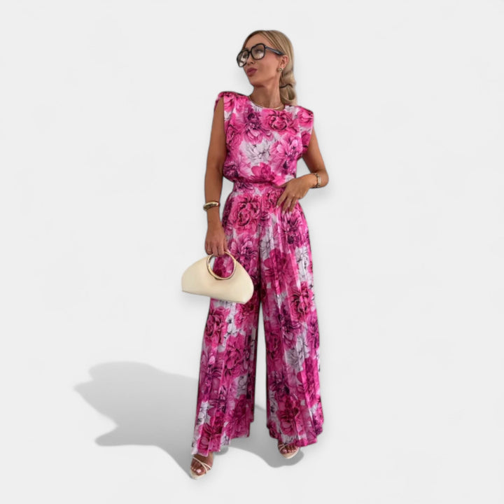 Summer Fashion Set with Top and Pants
